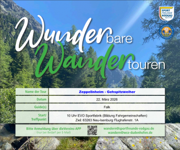 Wunderbare Wandertour März - Frankfurter Stadtwald