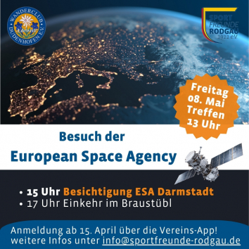 Ausflug zu ESA & Braustübl Darmstadt